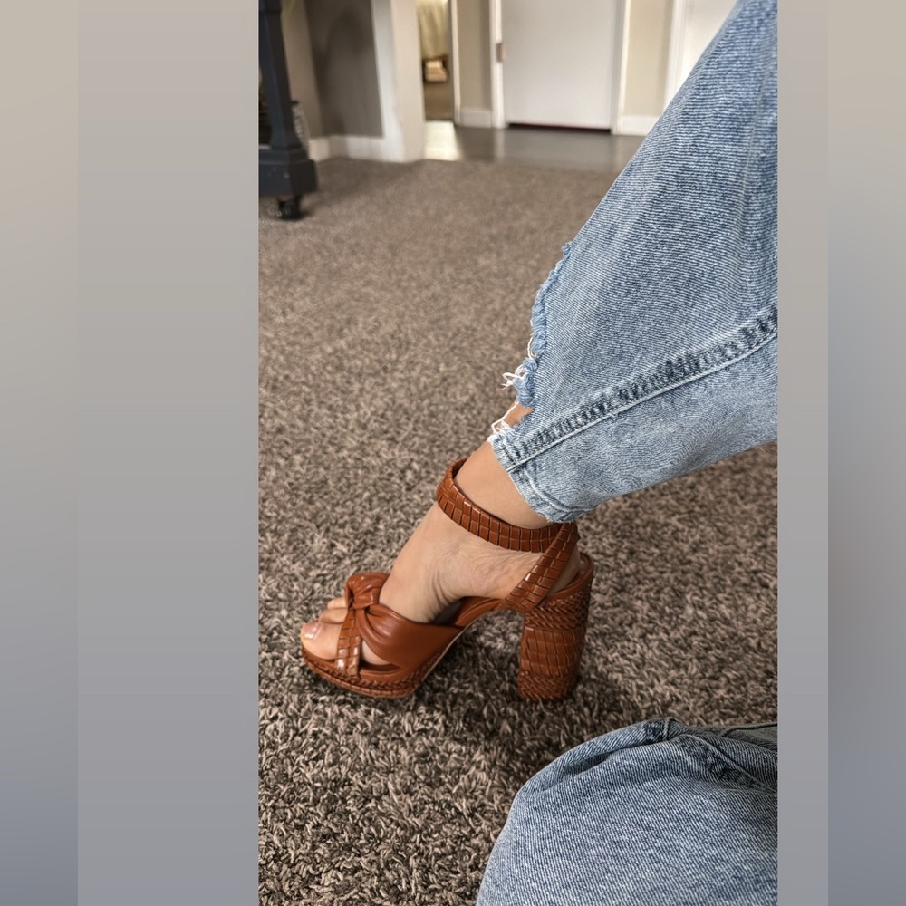 Vince Camuto Tan Braided Heels - Picture 6 of 6